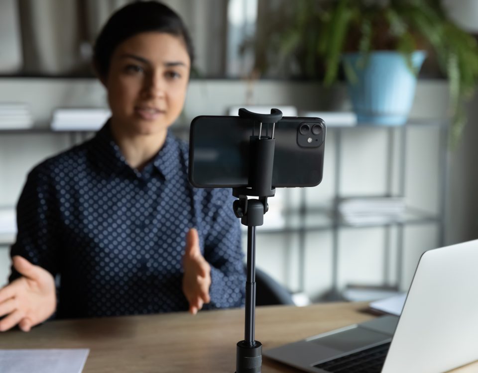 Woman virtual presentation