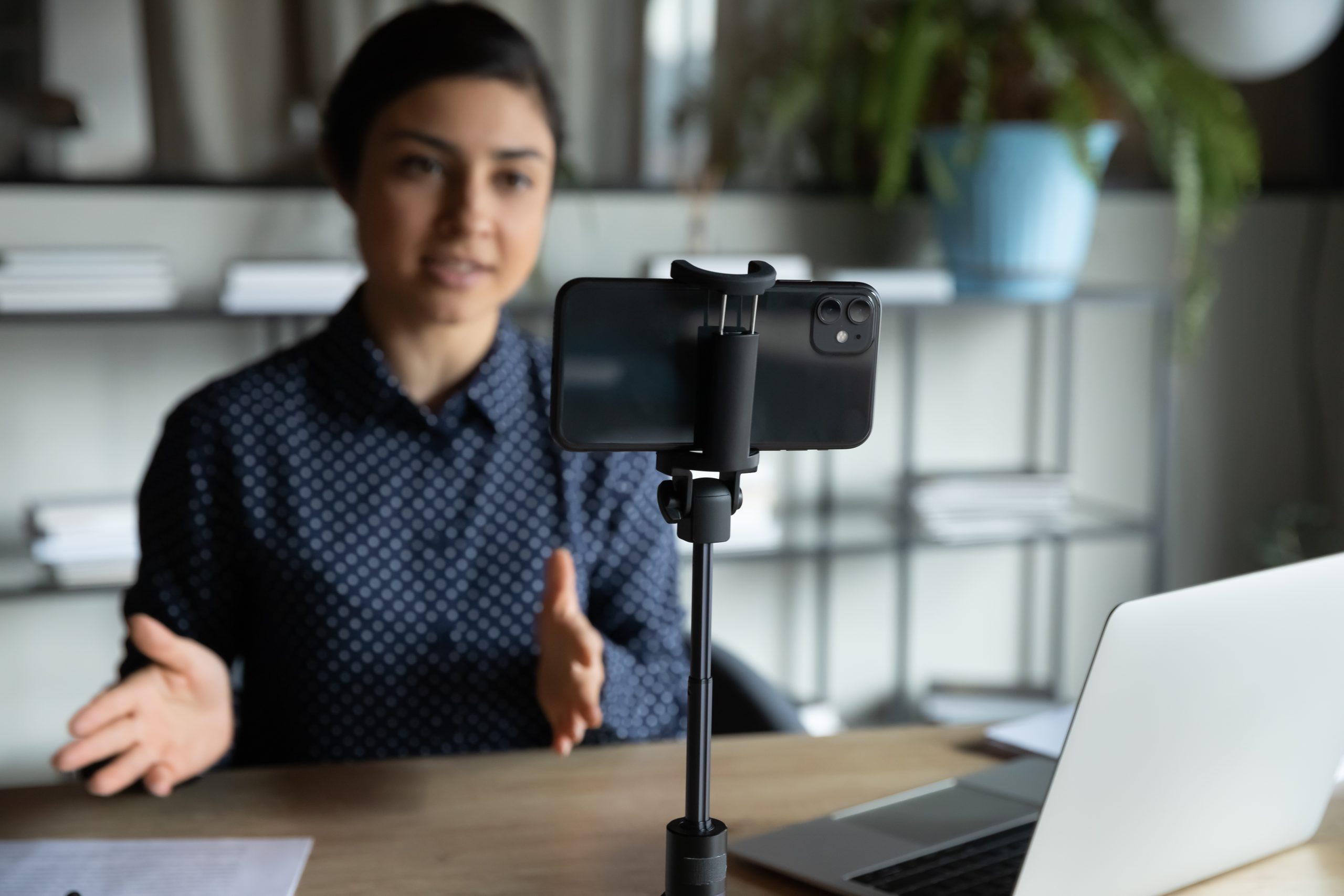 Woman virtual presentation