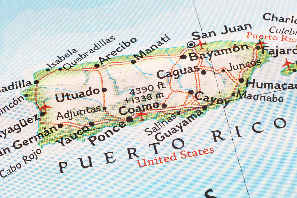 Puerto Rico map