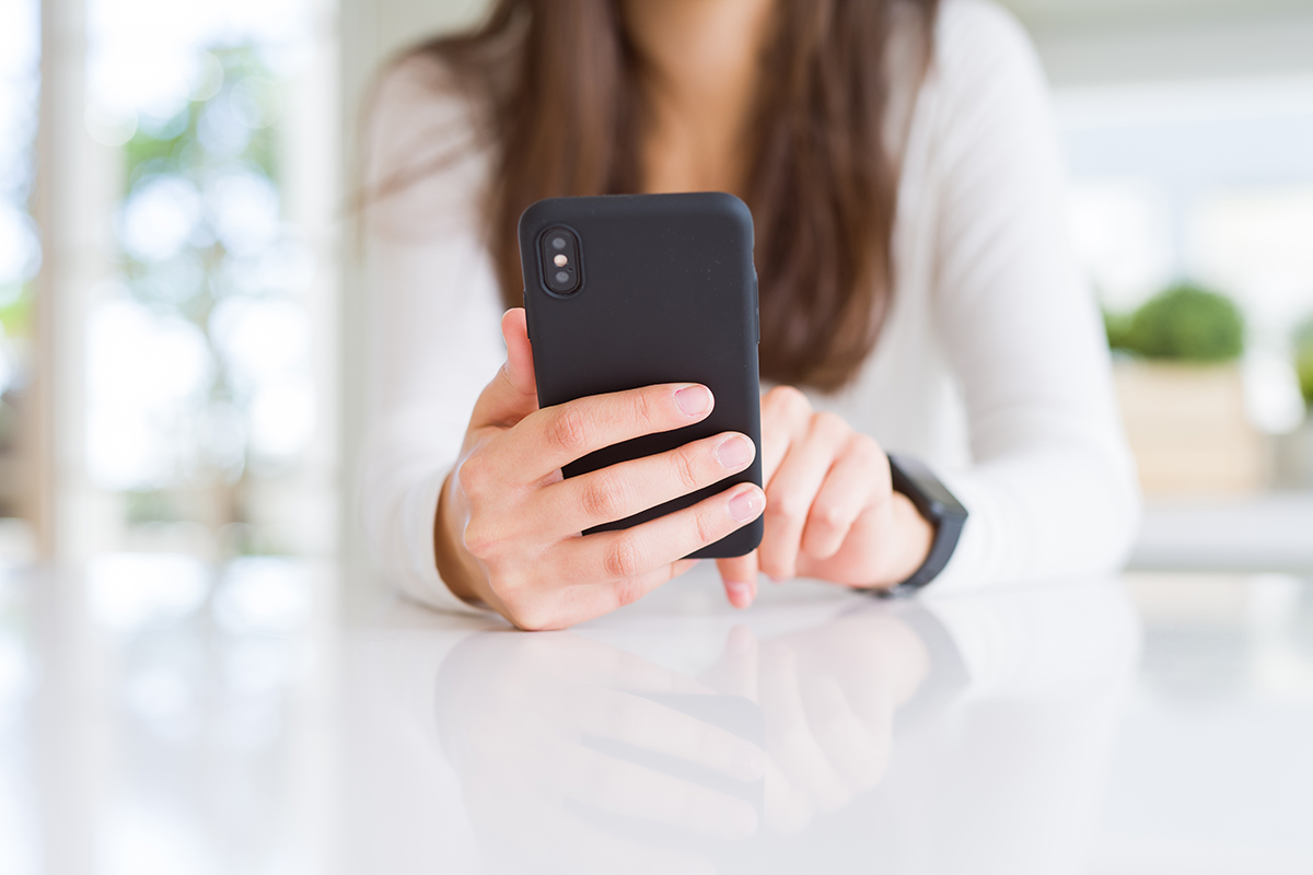 Woman on smartphone